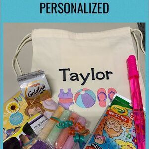 𝅺🏖FUN BEACH/POOL TOTE⛱Personalization included